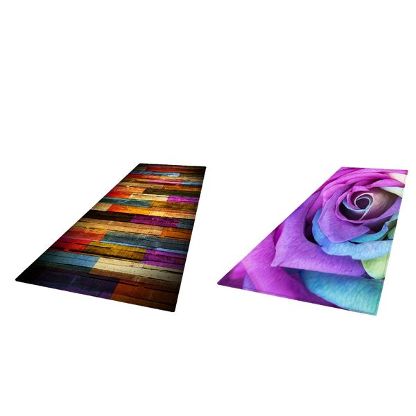 

2pcs living room area rug runner bedroom anti-skid floor mat carpet 60x180cm