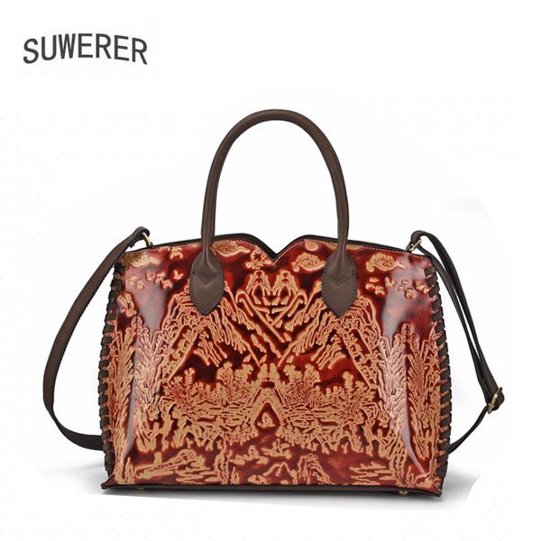 

women genuine leather bag 2020 new retro leather handbags shoulder messenger bag original hand-wiping handbag