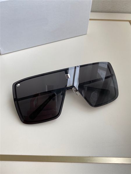 

new fashion design sunglasses 7167 shield-shaped frameless popular summer style uv400 protective glasses, White;black