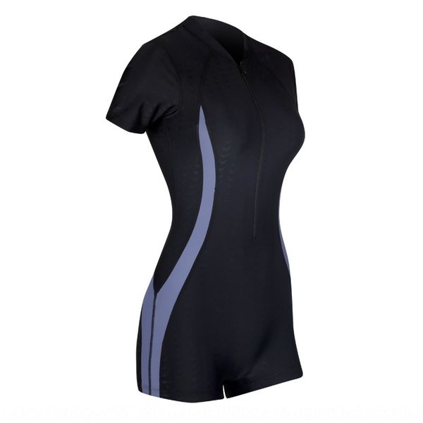 

fzkt2 professional sports swimsuit women's one-piece cropped pants conservative slimming plus size fat mm200 kg student swimsuit quick, White;black