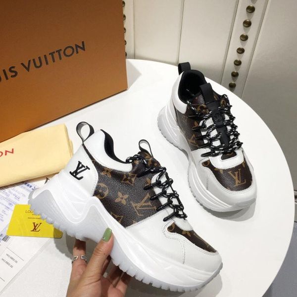

designer luxury women's casual fashion shoes, women's outdoor casual shoes, leather material, original box 20, Black