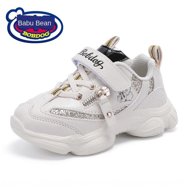 

flozd babaodou girls' white new fashion korean style sports for middle and large children sneakers children's shoes children, Black