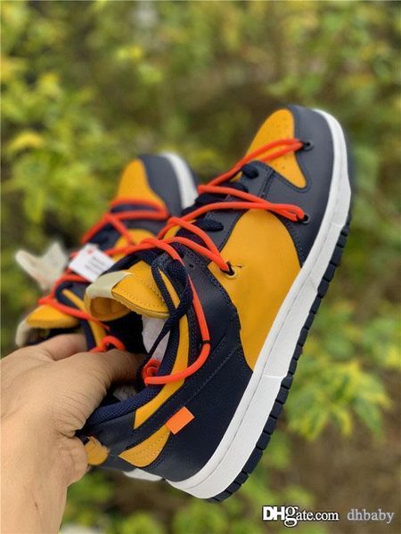 

2019 authentic off dunk low leather collection white running shoes university gold midnight navy athletic shoes men women sports sneakers