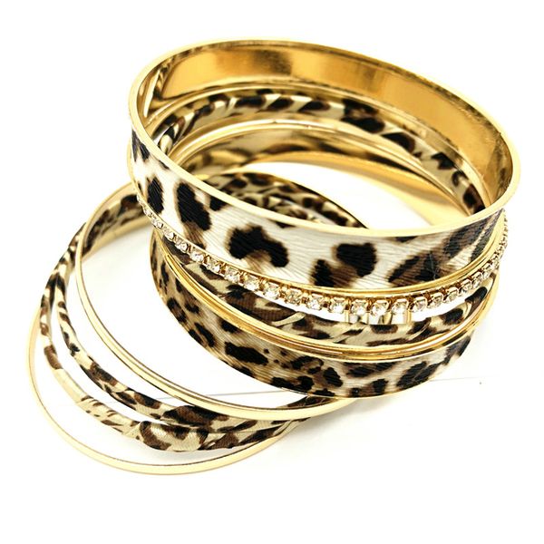 

2020 fashion leopard multi-layer female bracelet print accessories for women, Black
