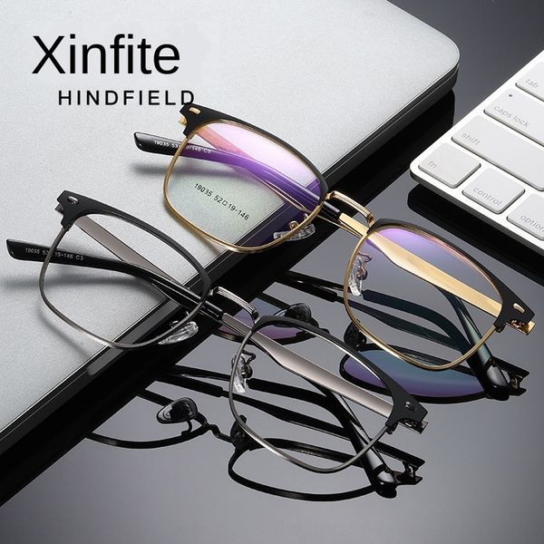 

new plain metal men's square myopia men's business glasses frame with myopia glasses frame, Silver
