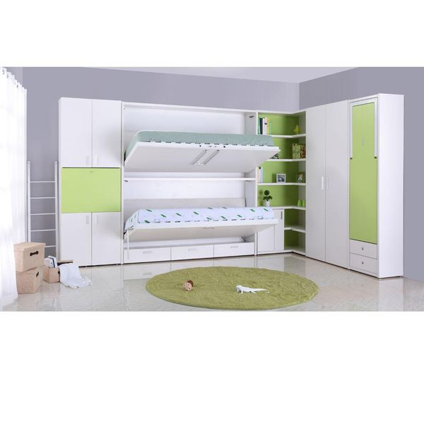 

tb0930 customized multifunctional double decker hidden wall bed folding bunk bed furniture modern murphy bed with sofa