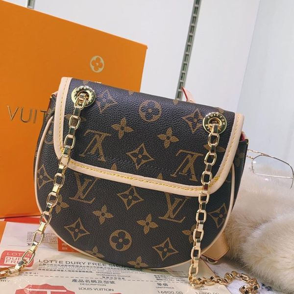 

new arrival women leather chain small flap crossbody bags designer luxury lady vintage classic shoulder bag messenger bag with origin box