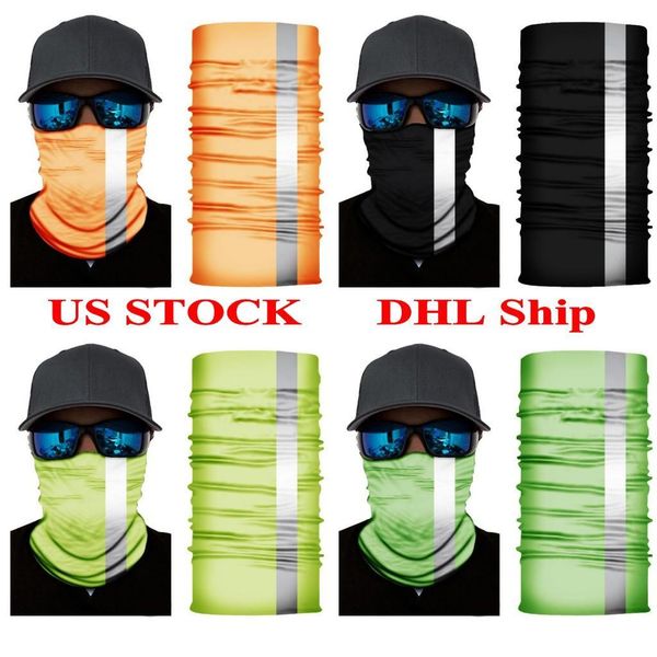 

reflective tube cycling bandana headscarf outdoor motorcycle face mask multifunction sports bandanas magic scarf windproof sunscreen fy7138, Black