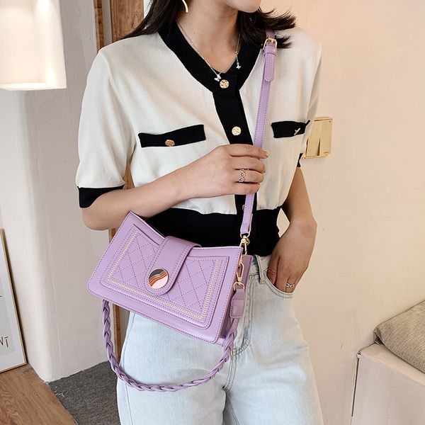 

maiyaya pu leather for women 2020 summer chain design small shoulder messenger luxury handbags crossbody bag green purple beige