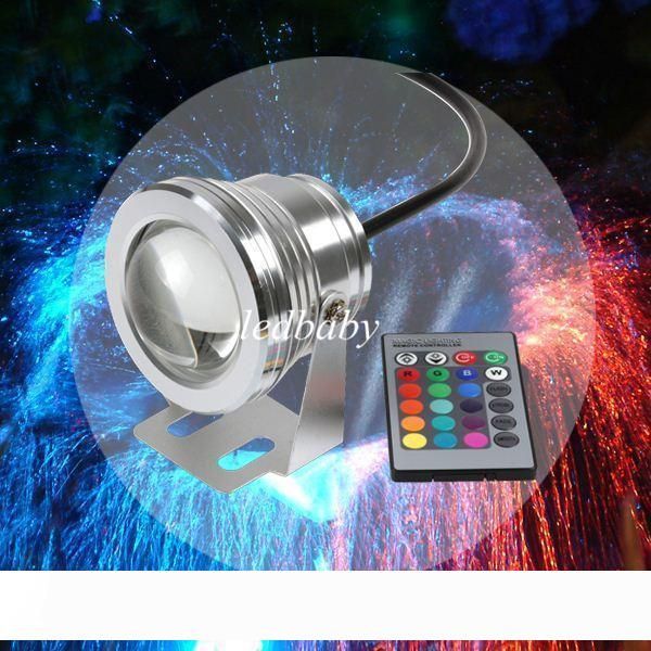 

DHL 16 Colors 10W 12V RGB LED Underwater Fountain Light 1000LM Swimming Pool Pond Fish Tank Aquarium LED Light Lamp IP68 Waterproof