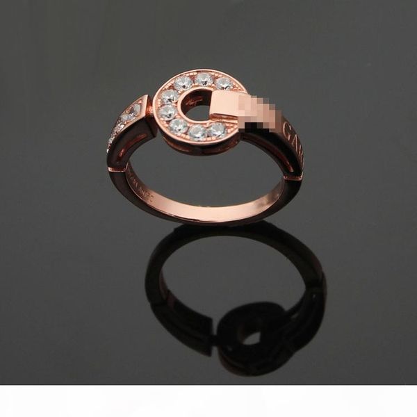 

women diamond rings rose gold forever lover salute rome rings woman wedding jewelry sterling silver, Golden;silver
