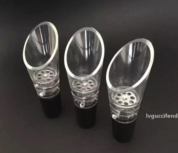 

durable wine aerator with stainless steel strainer red wines pourers wide mouth design plastic spout decanter portable sn452