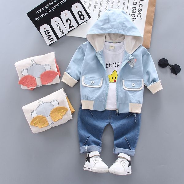 

autumn 2020 three-piece set cartoon children's pattern children's clothing korean version 1-2-3 years old boys' long sleeve s
