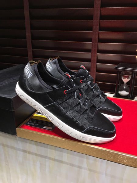 

2020-2019c custom tide brand leather men's casual sports shoes, fashion wild low-shoes, original packaging shoe box, size: 38-44