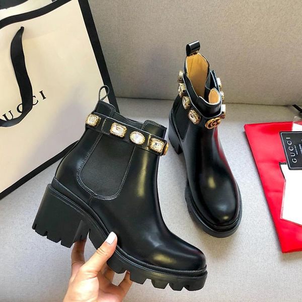 

2020 fashion designer personality womens martin boots,embroidery pattern short boots hook loop womens motorcycle boots size 35-42 00089, Black