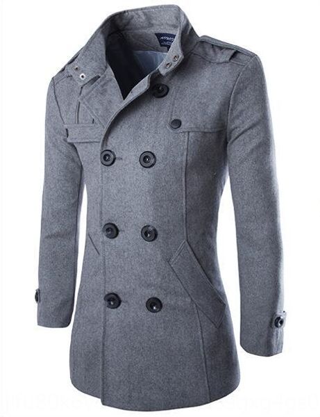 

wool men's woolen woolen coat men's windbreaker wool windbreaker coat, Tan;black