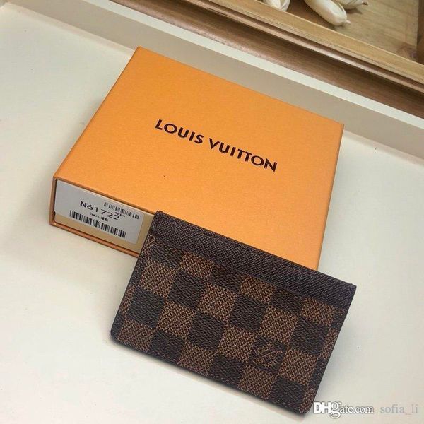 

luxury vintage кошелек визитницы портмоне практичный держатель кредитной карточки travel card n61722 клетка размер 11 * 7см, Black