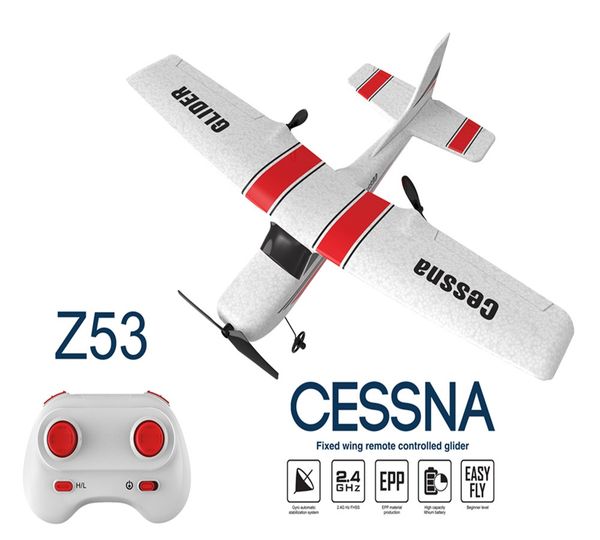 

z53 rc самолет 2.4g беспроводной rc самолеты epp пены встроенный гироскоп планер 300mah rc plane радиоуправляемые самолеты игрушка для мальч
