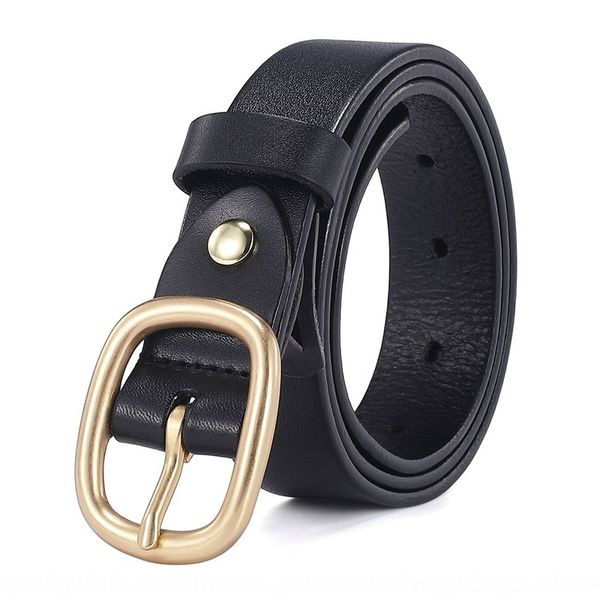 

x2ai8 2020 women's first layer cowhide belt 2020 women's style is ok the first layer is enough casual versatile work copper buckle, Black;brown