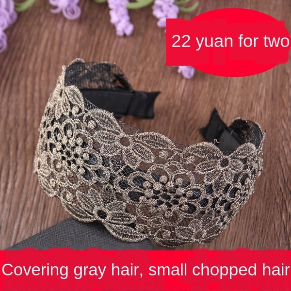 

корейский стиль широкого край всего-матчу головного убора аксессуаров нескользящих кружева зубчатых клип группы кружево зажим для волос воло, Slivery;white
