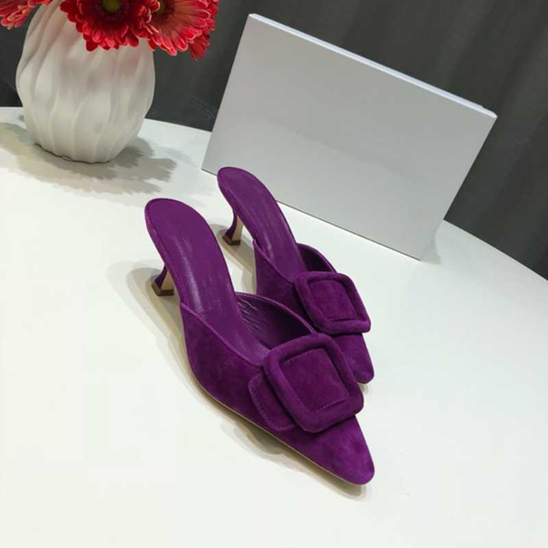 

spring/summer faux suede women sandals shoes mid thin heel genuine leather sole women shoes mature slingbacks wedding, Black