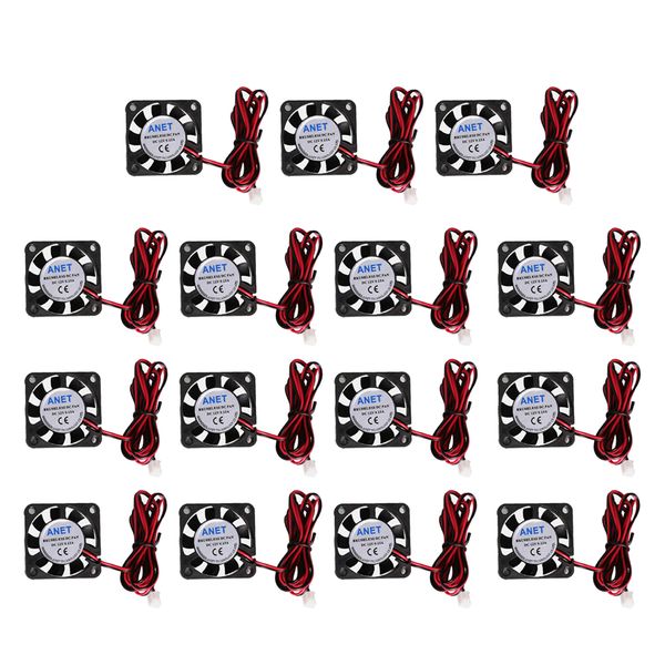 

15pcs бесшумный 12v 40x40x10mm 4см компьютер 9-лопастной вентилятор охлаждения процессора 2-контактный