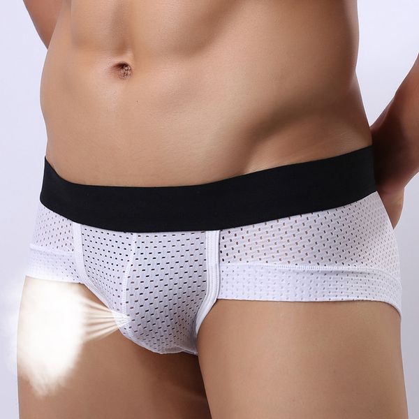 

мужские knicker-дышащий охлаждение chinlon mesh вискоза u выпуклые малоэтажное треугольник нижнее белье knicker, Black;white