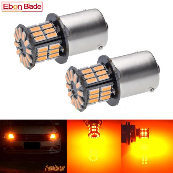 

pair auto led lights bau15s bulbs amber yellow orange 1156 7507 py21w 1156py 3014 36smd car turn signal bulb 12v drl light lamp