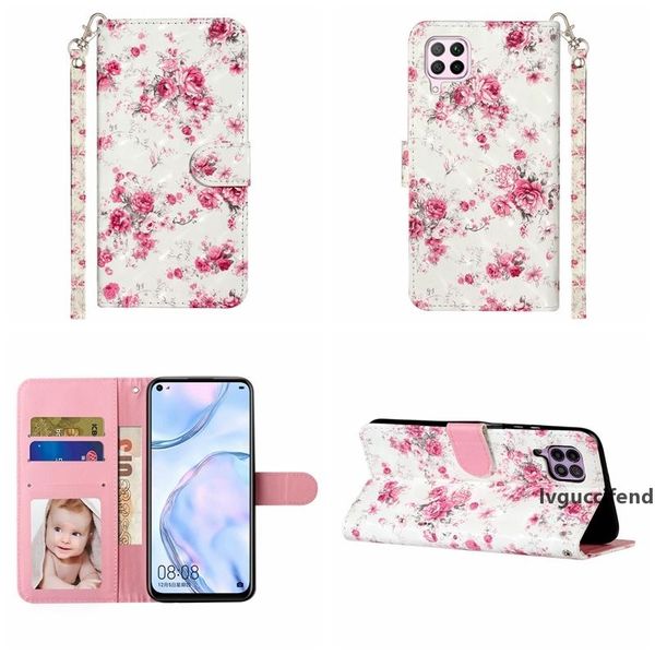 

3d leather wallet case for lg stylo 6 5 k51 g8 galaxy note 20 pro a21s a41 a31 wolf cat leopard marble flower flip cover card slot id holder