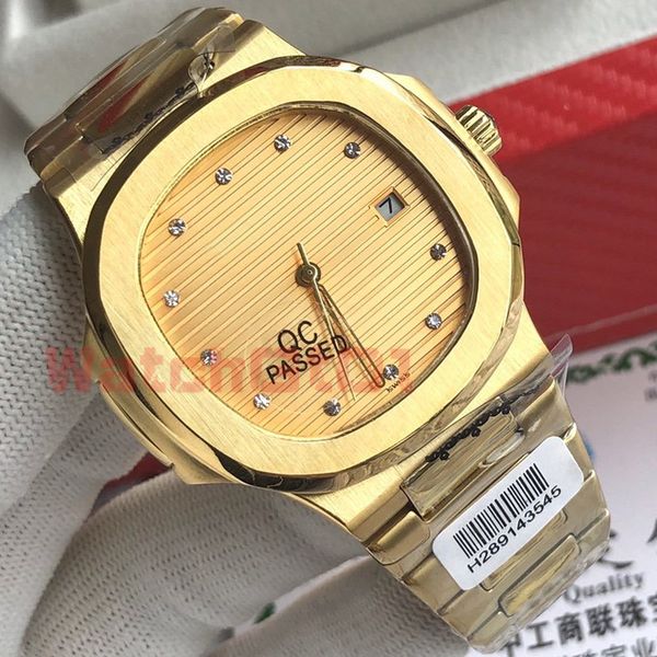 

qc прошло розовое золото мужские dimond мужские часы nautilus5711 aquanaut мужчины автоматическое движение комфортная оригинальные мужские ч, Slivery;brown