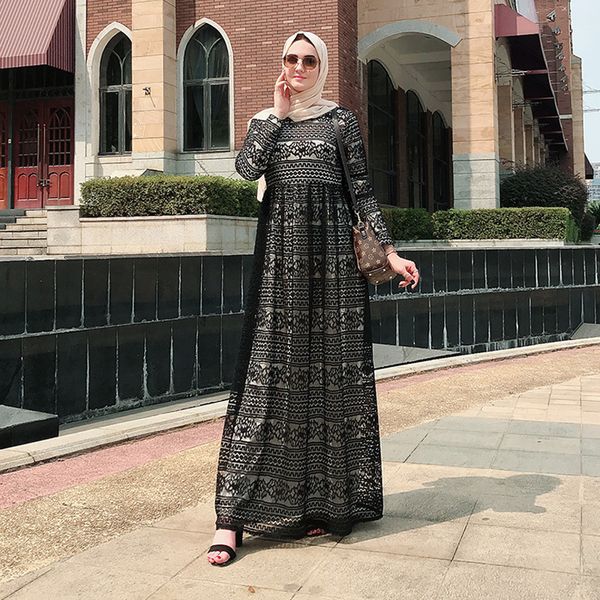 

winter lace black abaya dubai turkish muslim dress islam clothing abayas for women evening hijab dresses caftan kleding kaftan