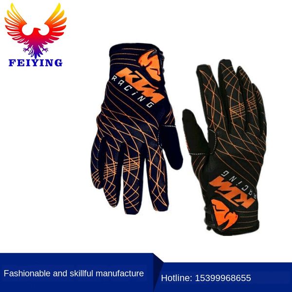 

novel f-22 style motorcycle mountain motorcycle bicycle full finger cycling gloves ktm-2 gloves, Blue;gray