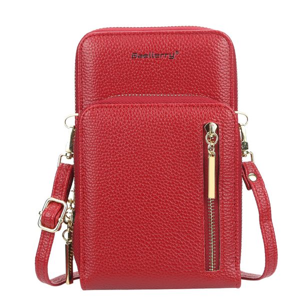 

new multi-function small shoulder bag for women phone pocket leather ladies crossbody purse female zipper messenger bags