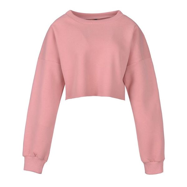 

autumn winter solid color navel short long-sleeved sweatshirt pullover bottoming shirt women sports running sweatshirt sexy, White;black