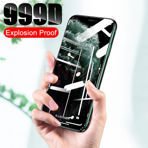 

999d curved full cover tempered glass on for iphone 11 pro max screen protector protective glass for iphone 11 x xr xs max glass
