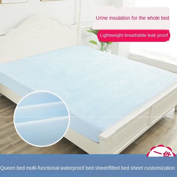 

baby hat children crib bed sheet crib leak-proof 1.8m mattress washable breathable diaper pad oversized big bed waterproof sheet baby