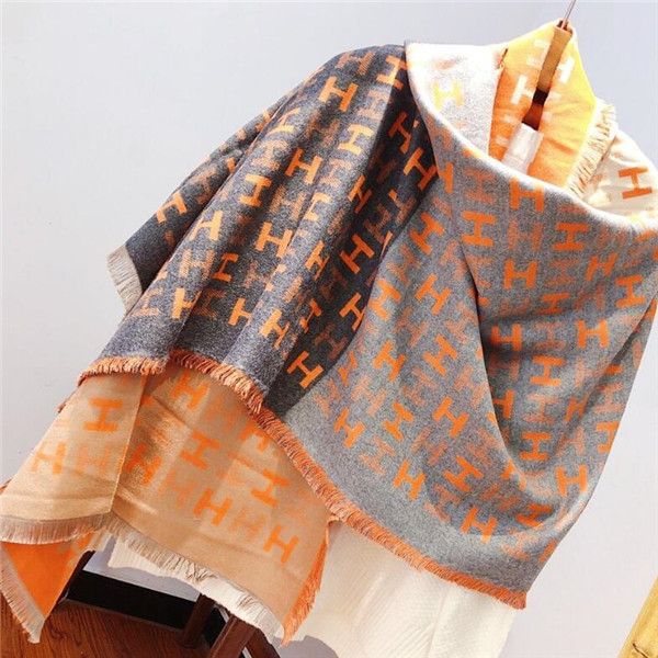 

зимний шарф кашемира женщин бренд дизайнер мужской теплый шарф решетки моды женщин имитация кашемира шарф 180x70cm без коробки, Blue;gray