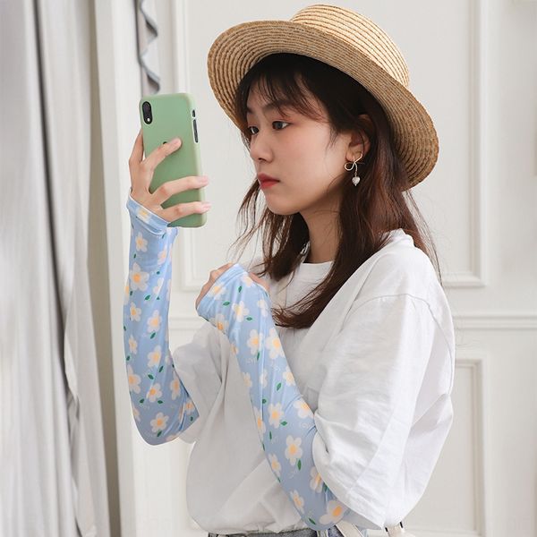 

new gloves ice men's and women's ice silk sleeve sunscreen gloves arm sleeve