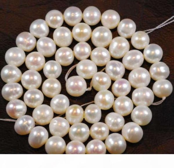 

wholesale 3 strands 8-9mm white freshwater cultured pearl loose beads 14.5