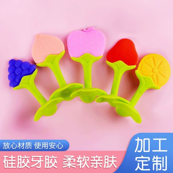 

двухцветный стерео резинка клубника fruitstrawberry оранжевый грейпфрут измельчения палки фруктового ребенка шлифовального палку