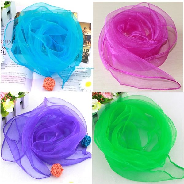 

производительности performance корейской небольшого шарфа небольшой площадь конфета цвет твердый шарф танцевального цвета марля, Red;brown