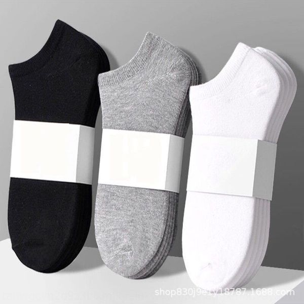 

black white gray men's nv wa zi boat and men's socks women socks cotton polyester-cotton solid color