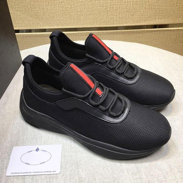 

comfortable mesh and neoprene sneakers men 's shoes fashion style shoes outdoor walking breathable lace -up men shoes chaussures pour, Black