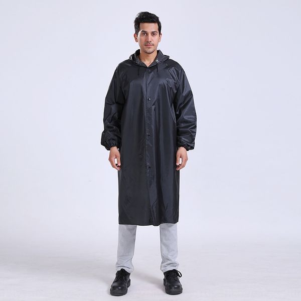 

mrj1z long fashion men's and women's outdoor work hiking one-piece poncho waterproof lengthened work site protection raincoat rain, Red;brown