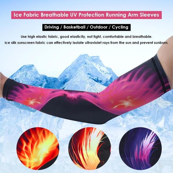 

bicycle summer ice fabric arm sleeves fishing camping cycling fitness driving riding sunscreen uv protection arm warmers, Black;gray