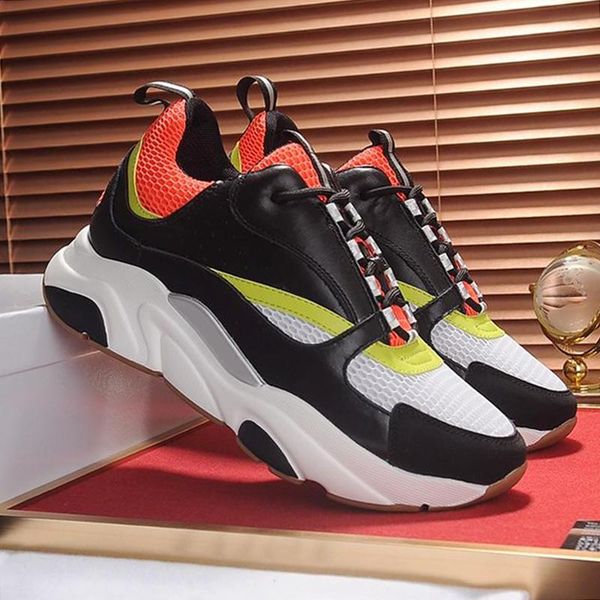 

for mens sports shoes with origin box new arrival b22 black red and yellow canvas and calfskin sneaker autumn and winter casual footwears