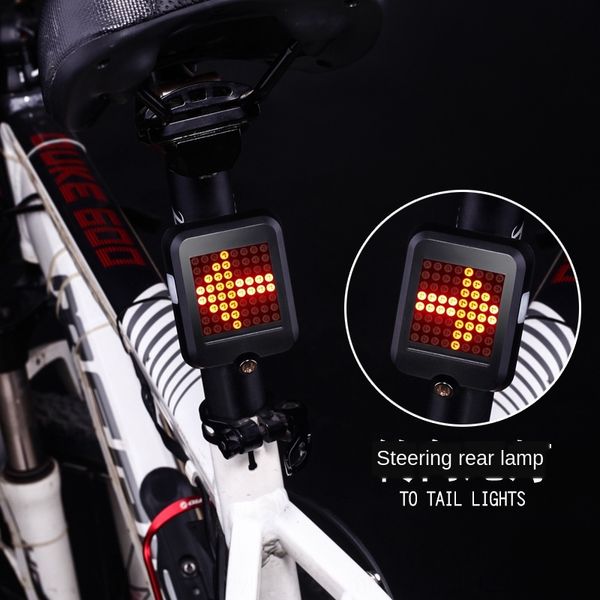 

usb charging projection mountain bike intelligent steering brake bicycle projection bicycle tail lamp riding warning safety lamp