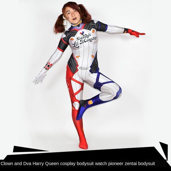 

клоун и d в гарри quinn косплей часы пионер колготки zentai трико, Black