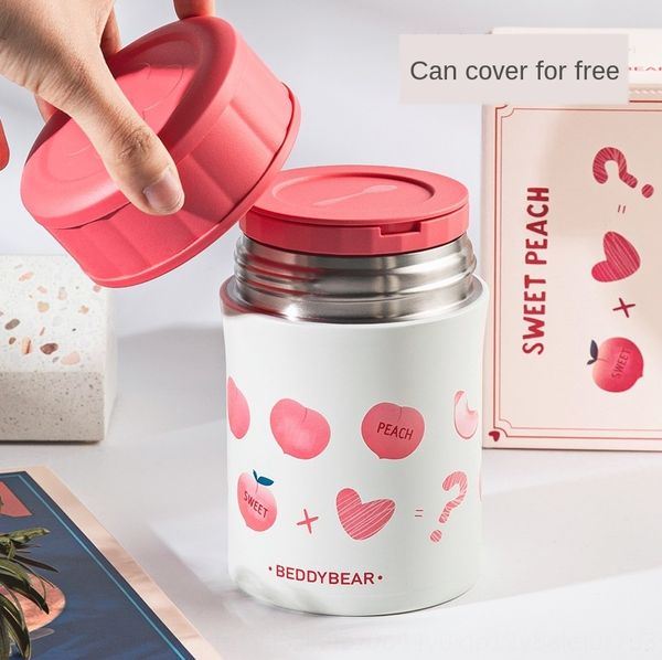 

tr1hd korean bear thermal insulation stainless steel vacuum korean bear thermal insulatio stuffy beaker with cup lid lunch box stuffy beaker