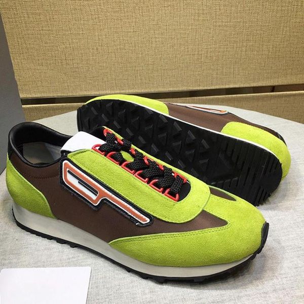 

comfortable suede and nylon sneakers men 's shoes autumn and winter vintage sneakers fashion luxury lace -up men shoes chaussures pour, Black